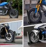 Motorcycle Wheel Chocks for Trailer Aluminum Alloy Motorcycle Front Tire Chocks