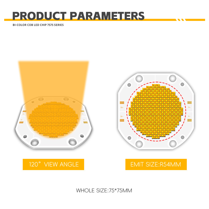 Bi Color 2700K 6500K High Power CRI 95 600W COB LED Chip Module PCB Board for LED Video Fill Photography Light