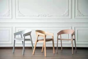 Quality Modern Wooden Custom Made Furniture Restaurant Cafe Chair With Leather Seat wholesale