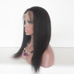 Quality Yaki style 130% density full lace wig/ lace front wig remy human hair wholesale