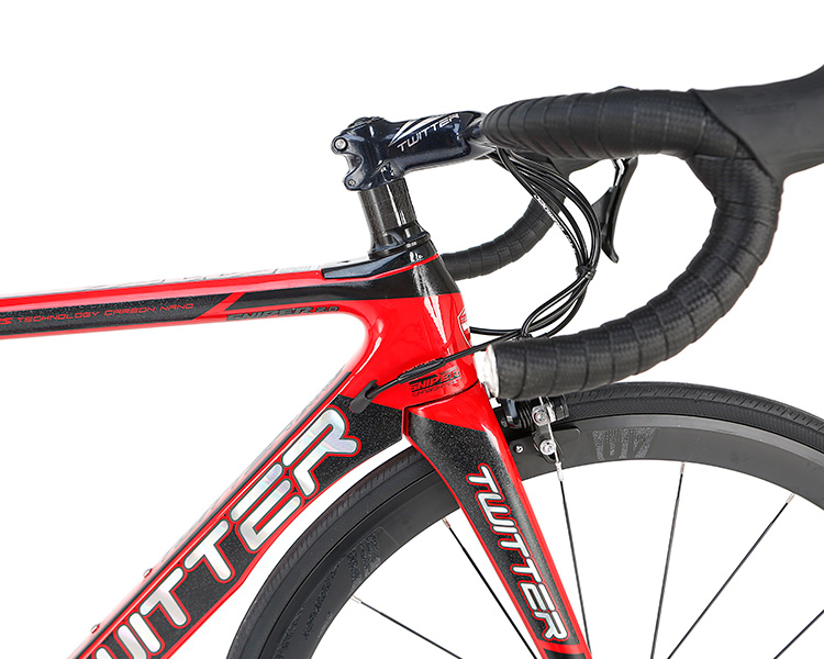 Carbon Fork Carbon Fiber Street Bike , 700C Aluminum Frame Mens Road Bike