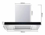 Ducted Recirculating Kitchen Hood Range Smoke Extractor