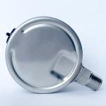 Glycerine Manometer 10 Bar Liquid Filled Pressure Gauge Oil SS316 NPT Removable