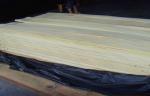 Yellow Rubber Slice Crown Cut Wood Veneer For Furniture
