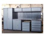 Workshop Metal Corner Tool Cabinet with Heavy Duty Rolling Trolley and White