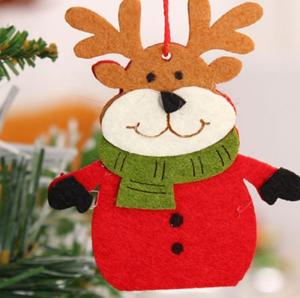 Quality Felt Christmas Ornament Crafts , Christmas Tree Decorations Wall / Door Hanging wholesale