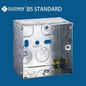 Quality BS4662 Galvanized Steel Electrical Metal Switch Box 1 Gang Socket Box 3x3 wholesale