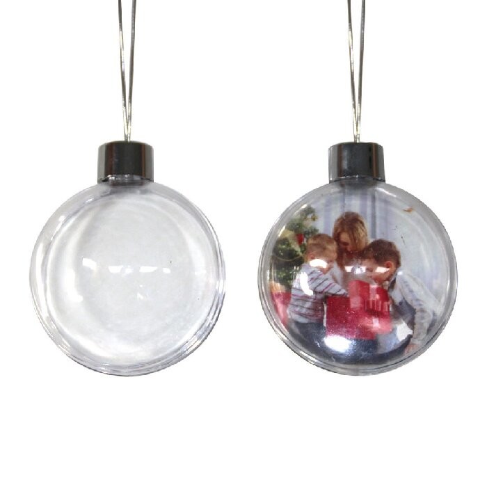 Blank High Transparent Plastic Sublimation Christmas Snowflake Ball Ornaments