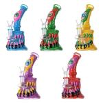 Halloween Skull 7" Glass Water Pipes Ice Catcher Hookah Bubbler