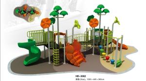 Quality Kindergarten Pre-school Large Outdoor Playground Plant Theme Children Plastic Slides Playground Equipment wholesale