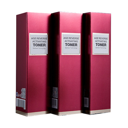Recycled Paper Gift Boxes Custom printing rectangle Rose Red Color Perfume gift box