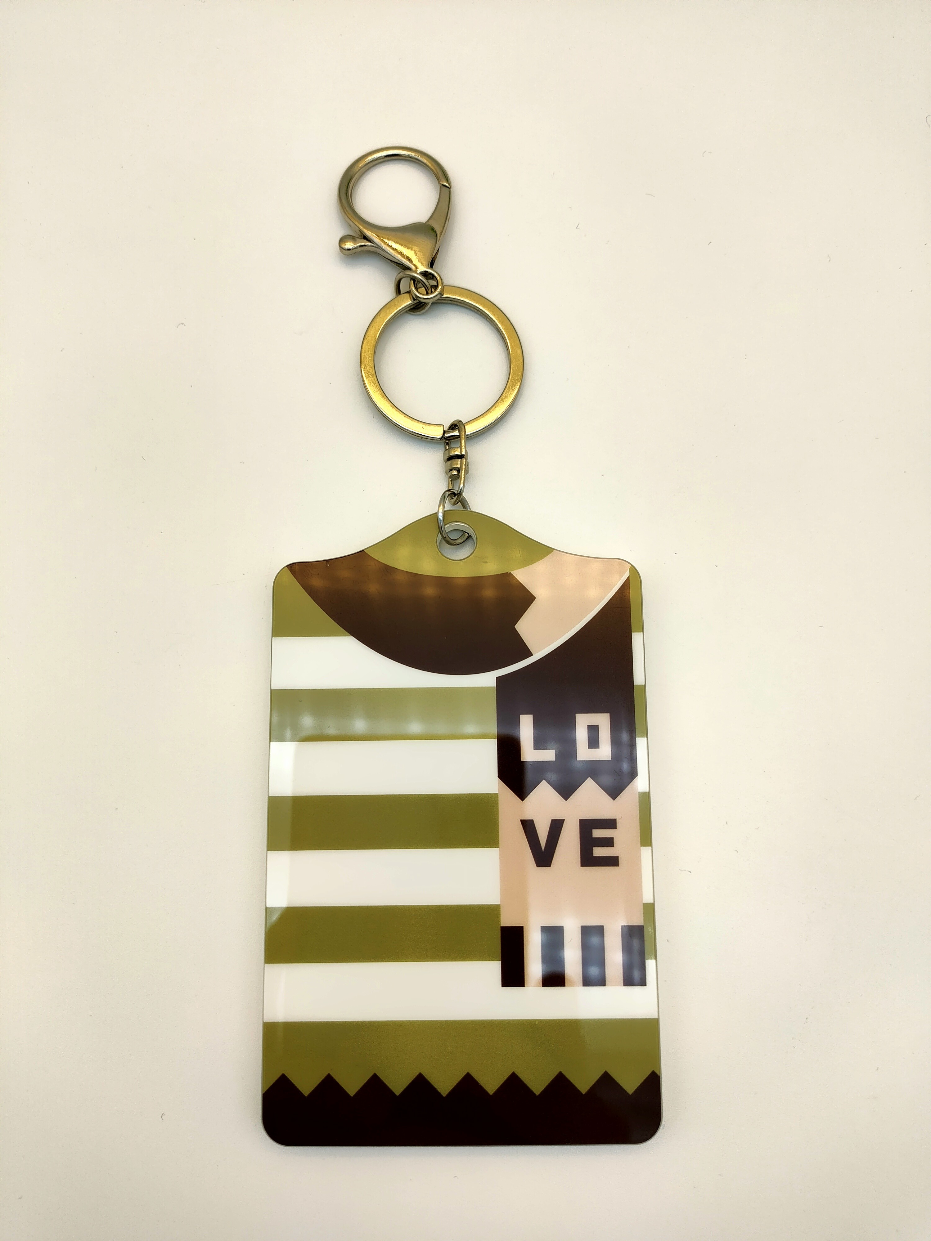 ODM Acrylic Sheet Keychain , Offsetprinted Key Card Holder Keychain