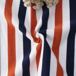 Compact Weaving Cotton French Terry Fabric Striped Type For Apparel