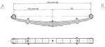 Semi Boat Trailer Springs 1120MM Rear Leaf Spring 86kg 90MM
