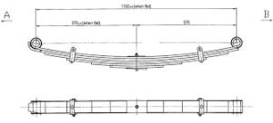 Quality Semi Boat Trailer Springs 1120MM Rear Leaf Spring 86kg 90MM wholesale