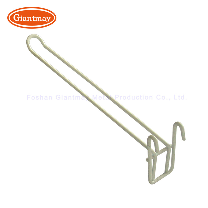 Metal White Perforate Panel Gridwall Euro Hooks Wire Rack Display Hook
