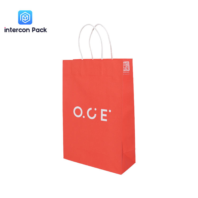 Offset Printing 16x6x12 Shopping Bags Twisted Handles Kraft Paper Bags With Logo