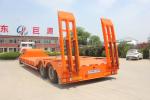 Tri Axles 60 Ton Low Bed Trailer Heavy Transport