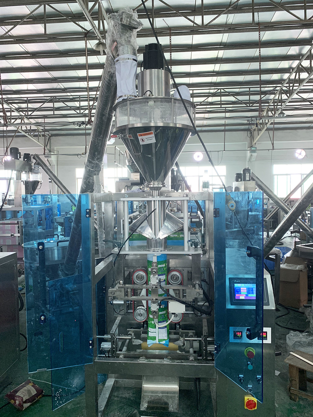 Adjust Weighting 380V Coffee Powder Packing Machine Touch Screen