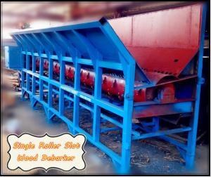 Quality 500mm Dia Wood Debarker Tree Bark Stripping Machine Heavy Duty Single Roller wholesale