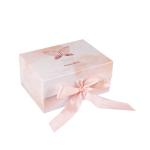 Custom Rigid Cardboard Pink Shipping Gift Packaging Box With Ribbon Magnetic