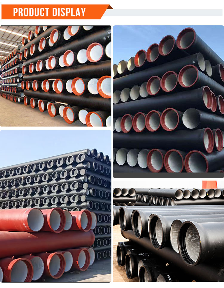 Non Oiled Ductile Iron Pipe Round For Hydraulic Pipe / Agricultural Water Supply