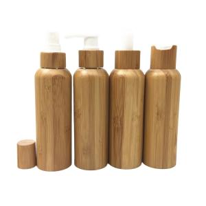Quality 50ml Frosted Glass Bottle with Bamboo Cap Cosmetic Container Dia 37mm* H95mmn wholesale