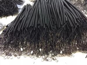 Quality Plastic high quality 3m full internal stainless steel coil lanyard tether rubber coated wholesale