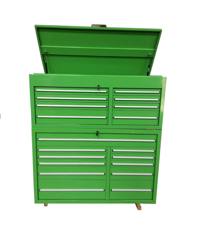 Car Repair Garage Workshop 56 Inch Brown Tool Trolley Cabinet with Heavy Duty Metal