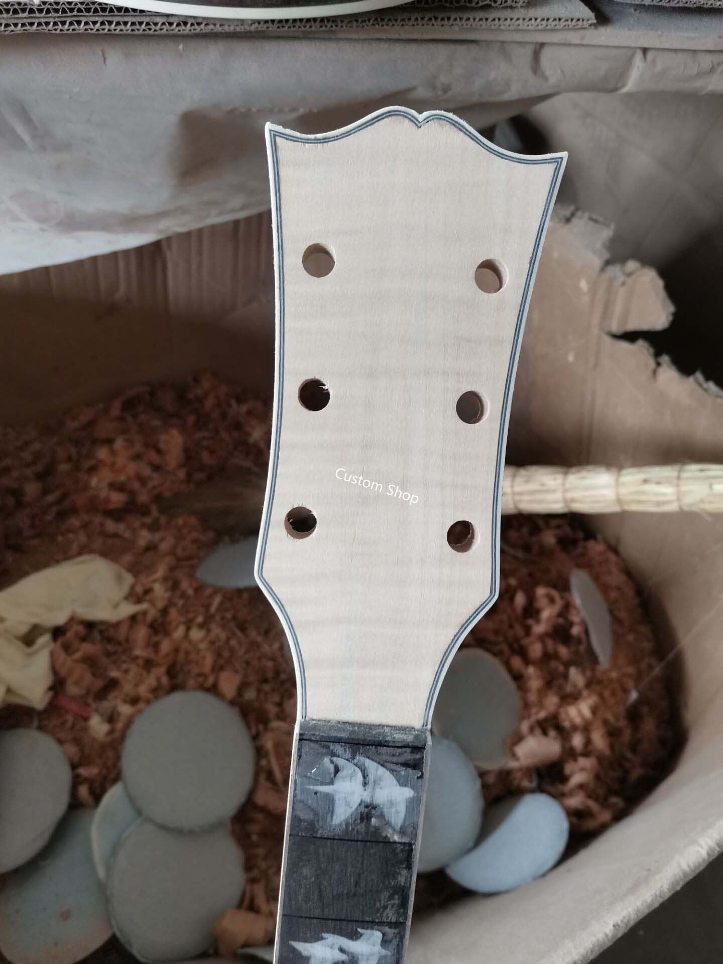 Custom 12 strings 41 inch Flamed Maple Neck Doves Dreadnought Acoustic Guitar Deluxe Version Customized Headstock