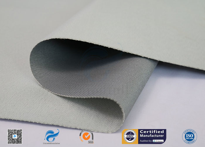 One Side Silicone Coated Glass Cloth , 100g E Glass Silicone Coated Polyester Fabric