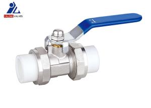 Quality PVC 20mm Double Union Brass Ball Valve Ppr Pipe Nickel Plated wholesale