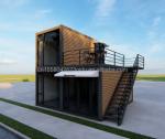 40ft 20ft Deluxe Bedroom Large Glass Studio Movable Wood House Wall 50/75/100mm