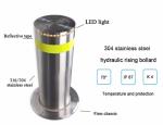 High Lifting Speed Hydraulic Rising Bollards Stainless Steel Retractable Traffic