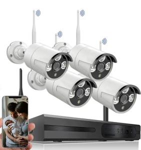 64Kbps 12VDC WiFi Wireless Camera System CCTV Kit Wireless Waterproof