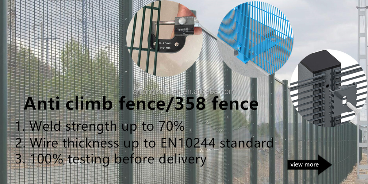 High Security 358 Security Fence with Modern Stylish Design and Low Carbon Steel Wire