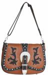 crystal western 3-set buckles rhinestone handbags for cowgirl