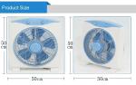 12V 12 Inch Square Indoor Box Fan Energy Conservation With 60 Minutes Timer
