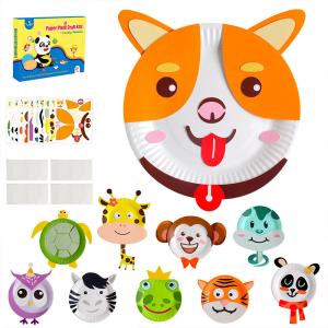 Quality Toddlers 3D Animals Patterns Paper Plate Craft Kit Handmade Birthday Party wholesale
