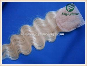 Quality Silk top closure 4''x4'' malaysian virgin hair 613# color body wave 10''-24''three part wholesale