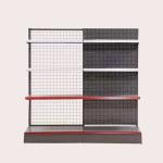 Single Side Display Grid Rack Heavy Duty Supermarket Shelving