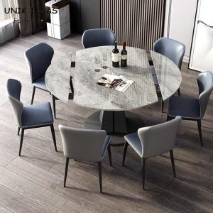 Quality Luxury Extendable Dining Table And Chairs 7 Piece Italian Rock Slab Folding 120cm wholesale