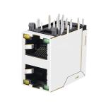 LPJE106XBHNL Without Integrated Magnetics RJ45 Female Connector 2X1 Port Green