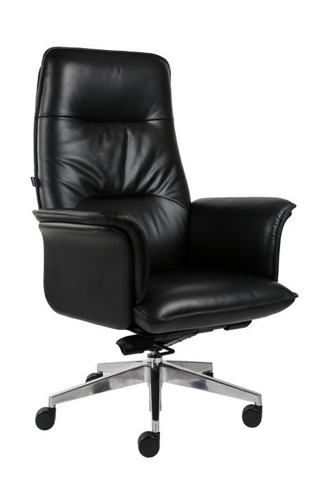 360 Degree Conjoined Armrest Leather Revolving Chair With Armrest