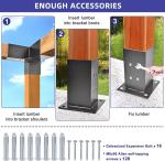 Sustainable Iron 3 Arm Pergola Stainless Steel Corner Bracket for 4x4/6x6 Wood