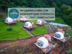 Quality Waterproof Half Dome Five Star Hotel Resort Dome Glamping Tent Luxury wholesale