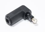 TV DVD Optical Fiber Accessories 90 Degree Male To Female Connector