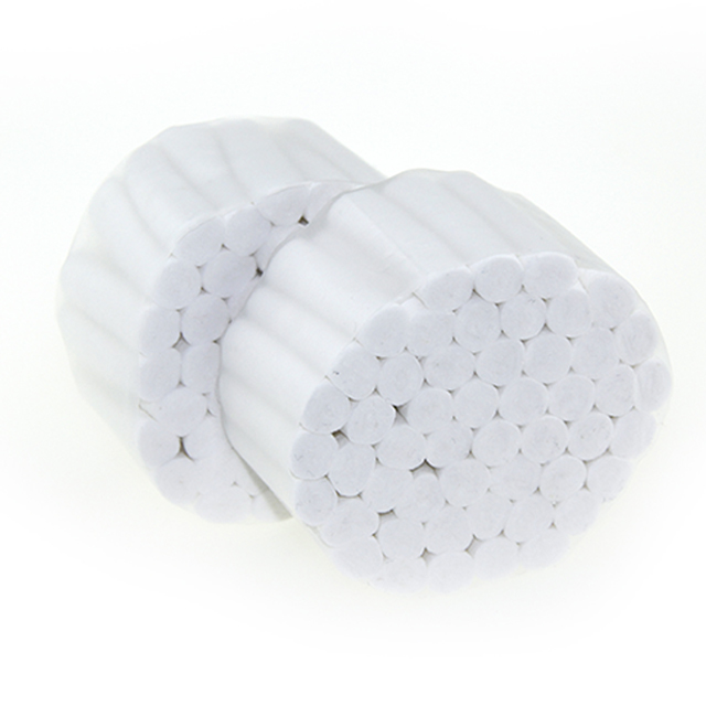 50-Pack Dental Cotton Rolls - 100% High Absorbent Rolled Cotton for Mouth and Nose