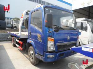Quality Cnhtc Wrecker Tow Truck Blue 4X2 Heavy Duty Wrecker Manual wholesale