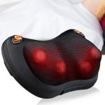 Ultra Relaxing Vibrating Neck Pillow PU Homedics Shiatsu Massage Pillow With